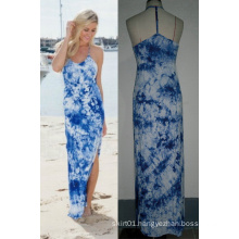 T-Back Tie Dye Women Fashion Long Beach Maxi Dress